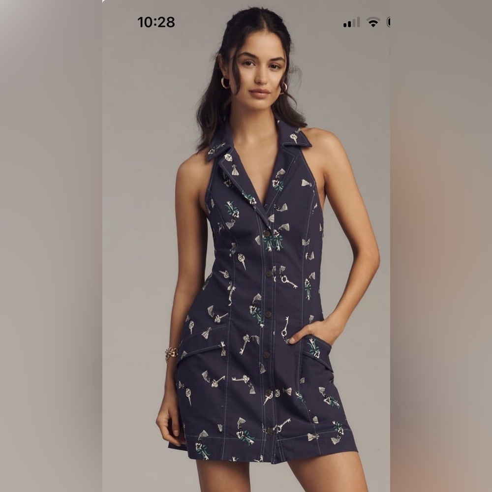 Anthropologie Maeve The Amelia Collared Mini Dress